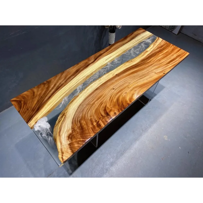 Fashionable resin table in stock, all square 187 * 75 * 4