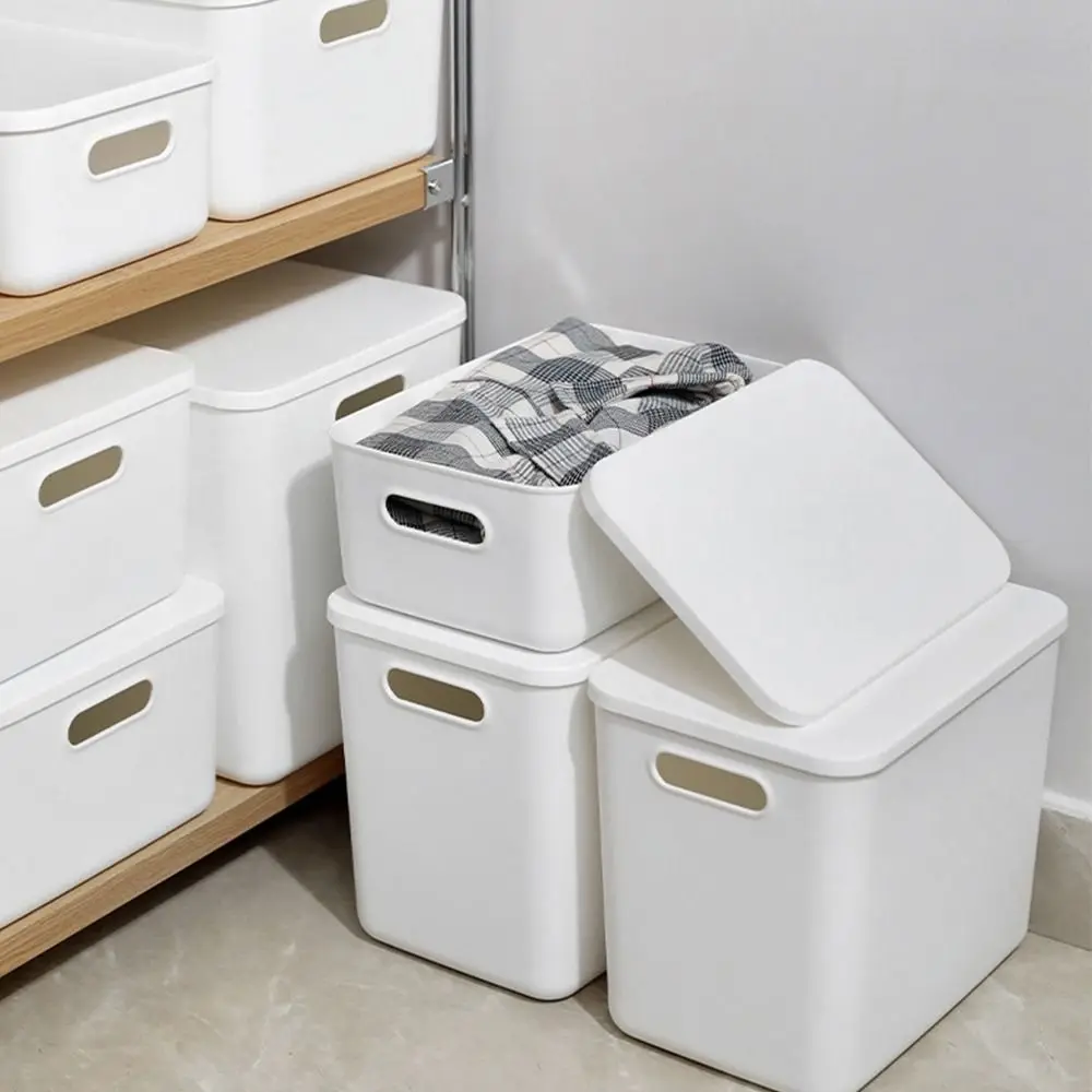 New Home Container Stackable Storage Box Organizer Container With Lid Cover Plastic