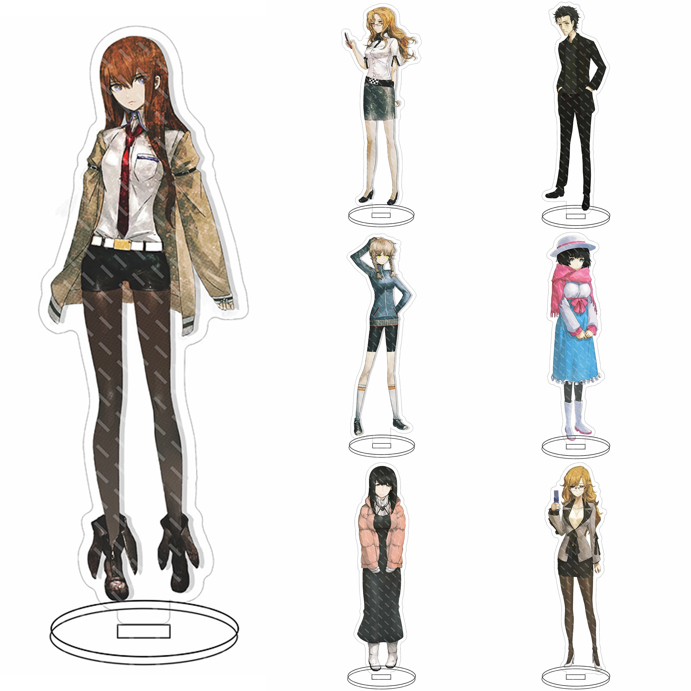 16CM Anime Steins Gate Figuren Makise Kurisu Acryl-Ständer Shiina Mayuri Amane Suzuha Figurenständer Charaktermodell Geschenke