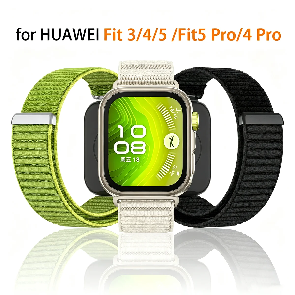 1:1 QuickLink-Armband für Huawei Watch Fit 5 Pro 4 Pro, atmungsaktives Sport-Nylon-Schlaufenarmband, Correa Huawei Watch Fit 5 4 3 Gürtel