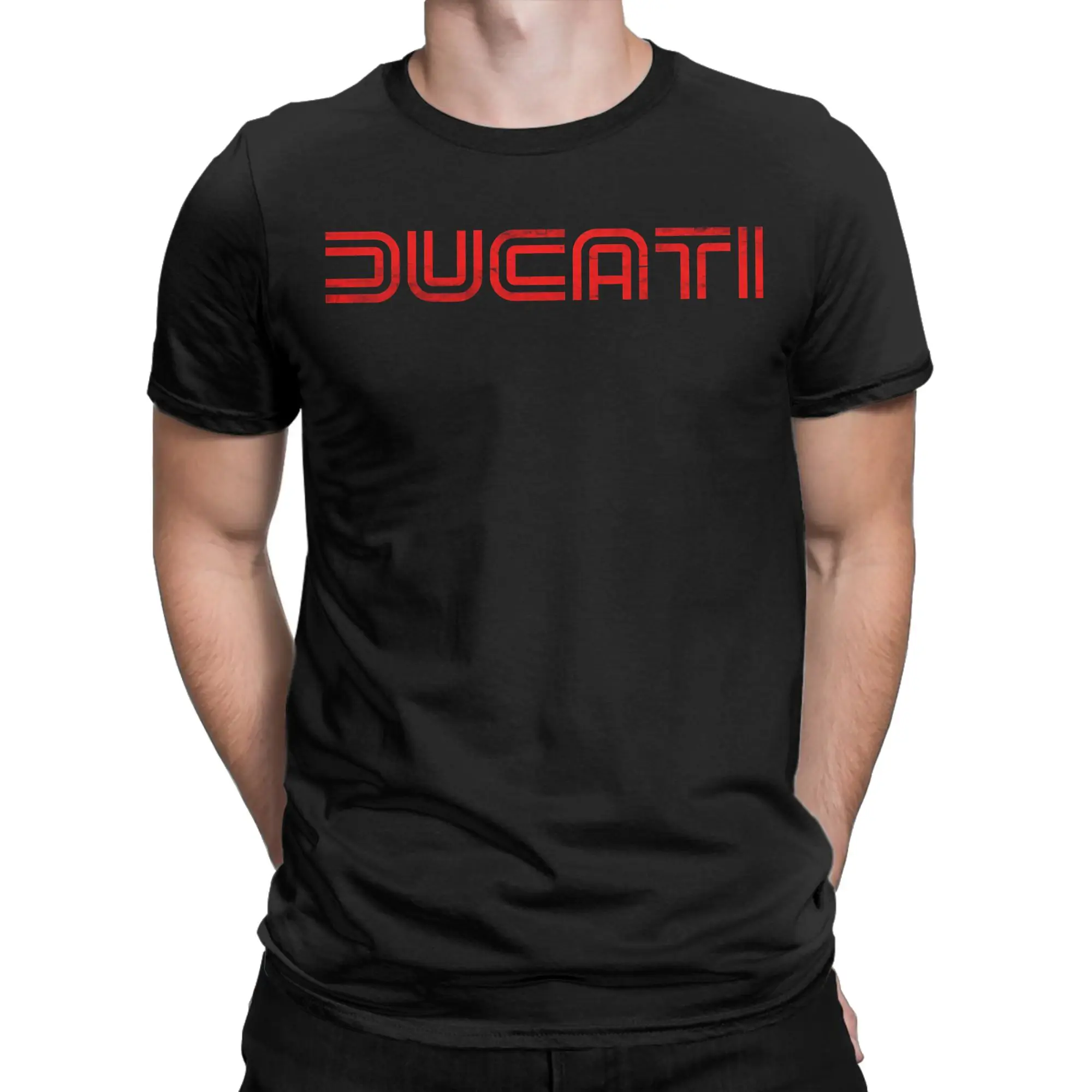 Classic Funny 100% Cotton T-Shirt D-Ducatis Tees Tops For Men