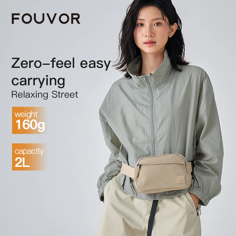 Fouvor Women Lightweight Sports Crossbody Bag High Sense Outdoor Cycling Multifunctional Chest Bag Practical Waist Packs 3071-12