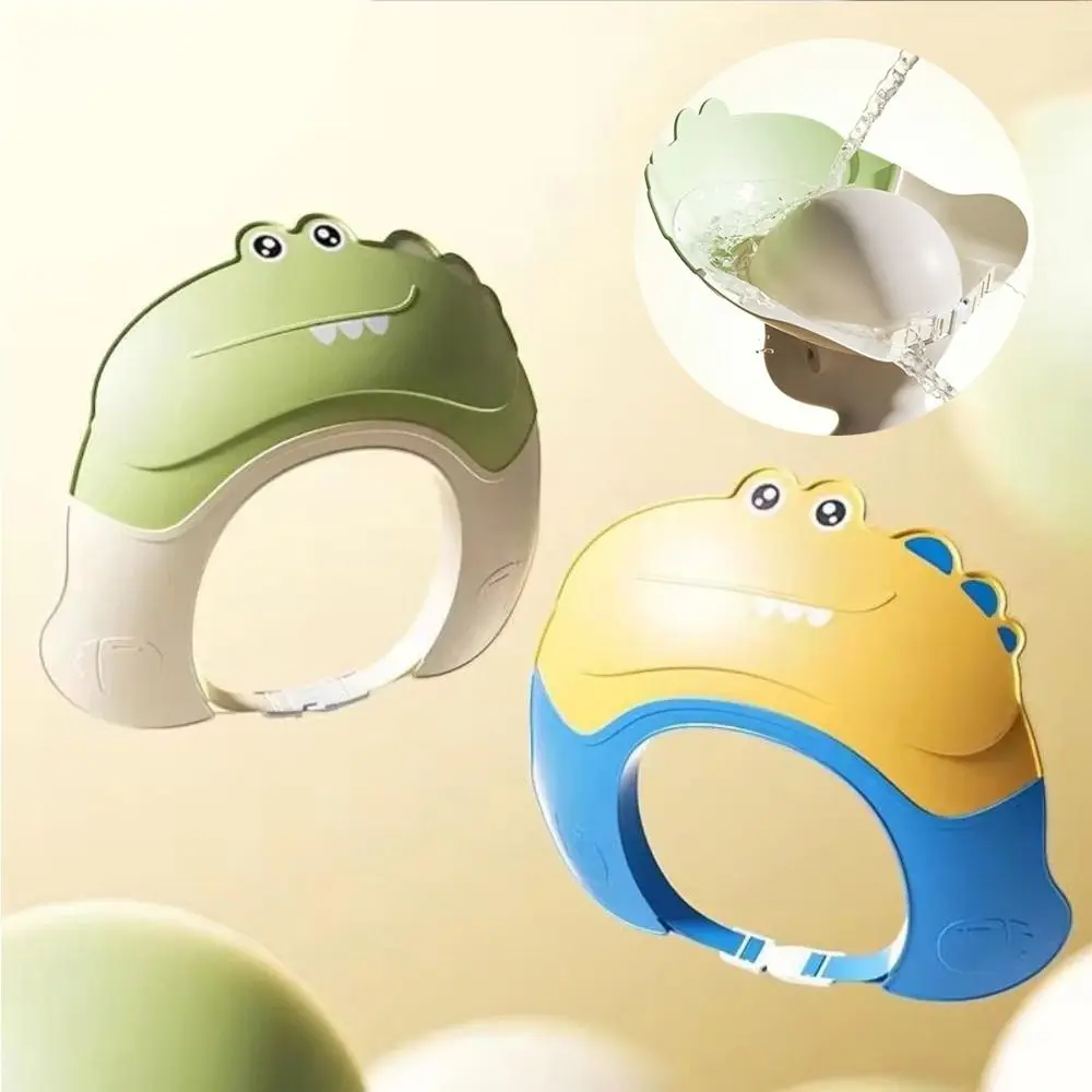 

Cute Animal Shape Baby Shower Cap Soft Eye Ear Protection Baby Shampoo Cap Waterproof Adjustable Children's Bath Cap For Kids