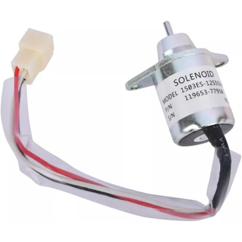 

12V 1503ES-12S5SUC5S 119653-77950 Fuel Shutdown Solenoid Valve For Yanmar 3TNE84 Komatsu PC45 PC50 Hyundai R55-7 John Deere 790
