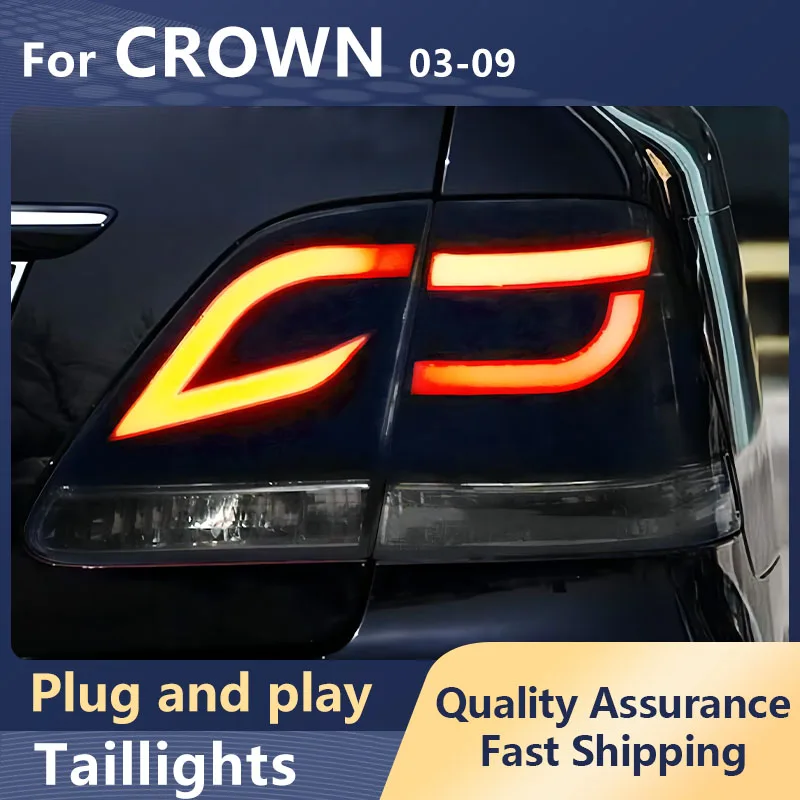 Car Styling Taillights For Toyota Crown 2003-2009 LED Day Running Lights Turn Signal Light Brake Reversing Tail Lamp Accessaries