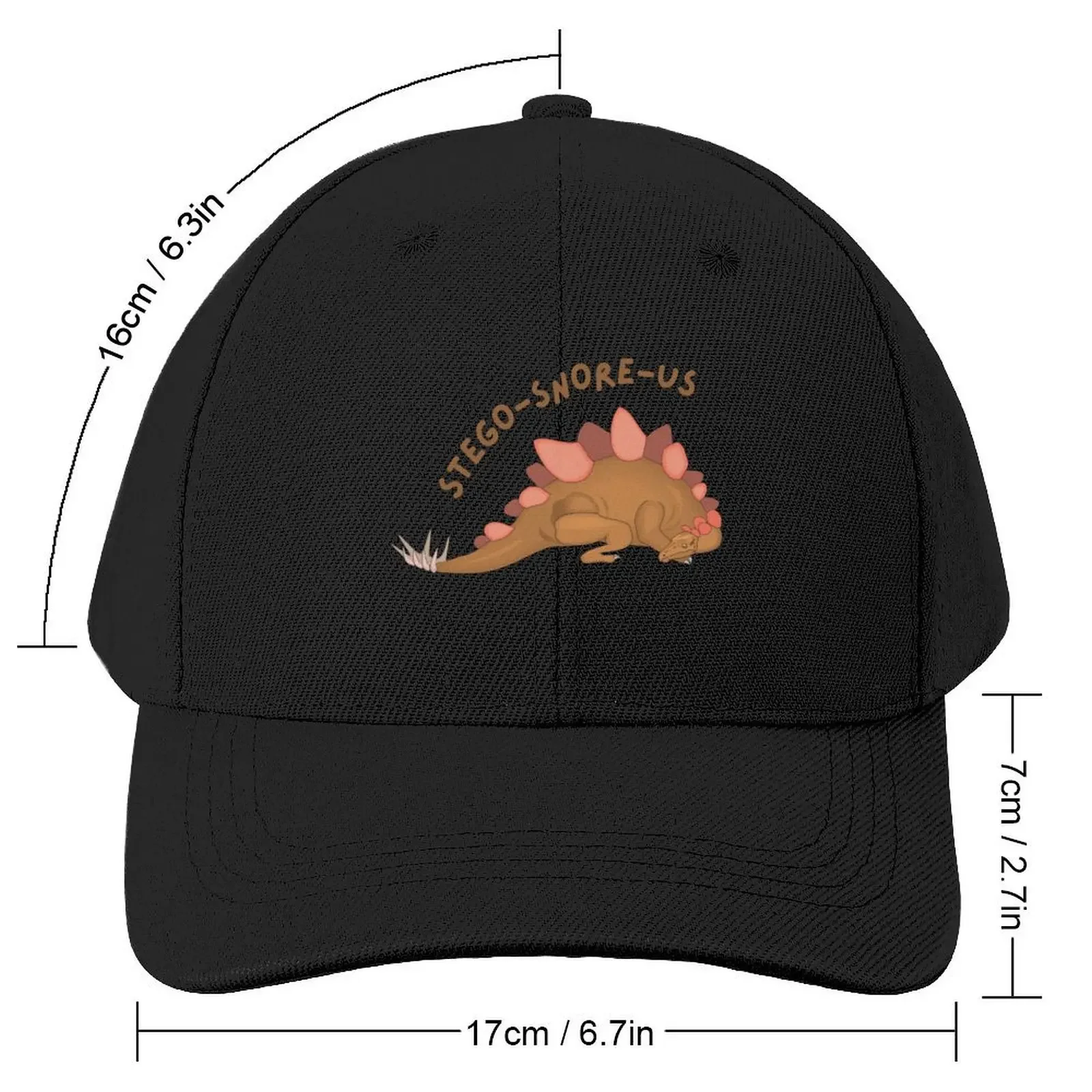 Snoring Dinosaur Stego-Snore-us Sleeping Stegosaurus Baseball Cap party Hat Sunhat Woman Men's