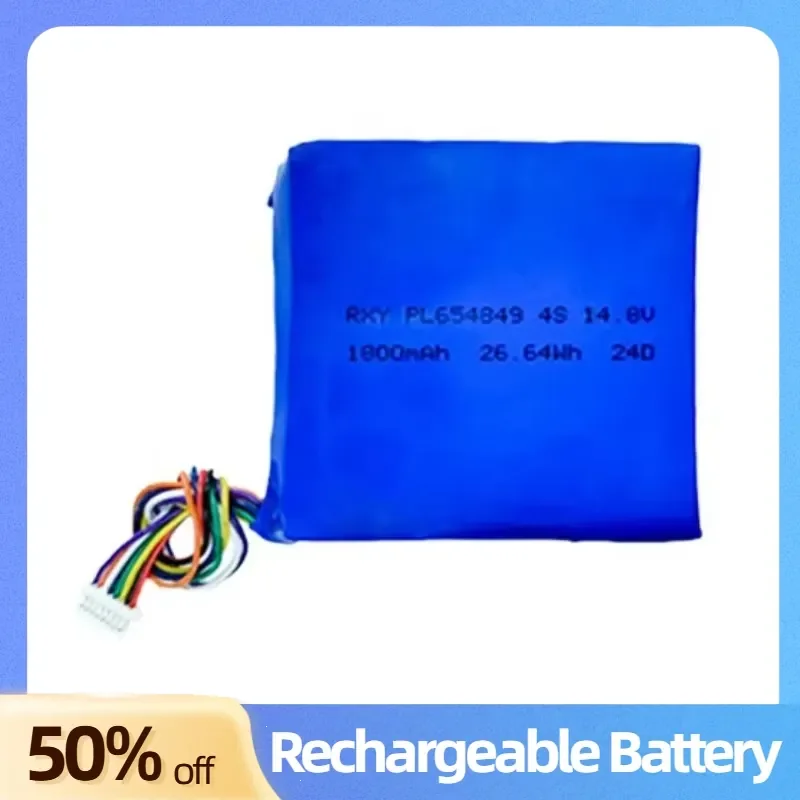 654849 Polymer Lithium Battery 14.8v 1800mAh for Electric Inflator Pump Walkie-talkie Rechargeable Soft Pack Battery