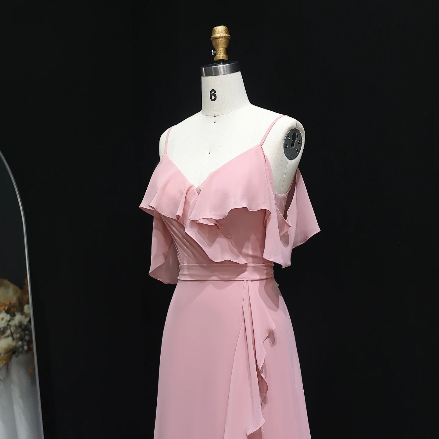 Sharon Said Abito da damigella d'onore con nastro a trapezio rosa con scollo a cuore Abito lungo per occasioni da diserbo BS286 Personalizzato