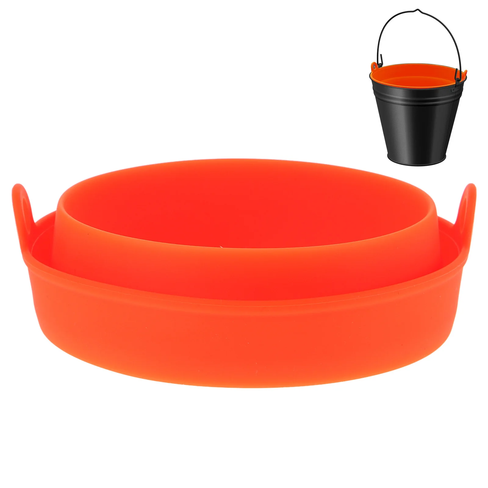 

Adjustable Height Silicone Grill Oil Bucket Liner Foldable Drip Bucket Bbq Grease Tray Liners Heat Resistant Reusable Grill