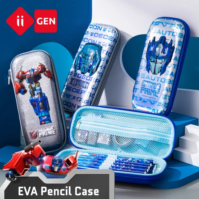 Iigen Transformers Pencil Case Cool Cartoon Creative Children Students Large-capacity Stationery Boy Christmas Birthday Gift