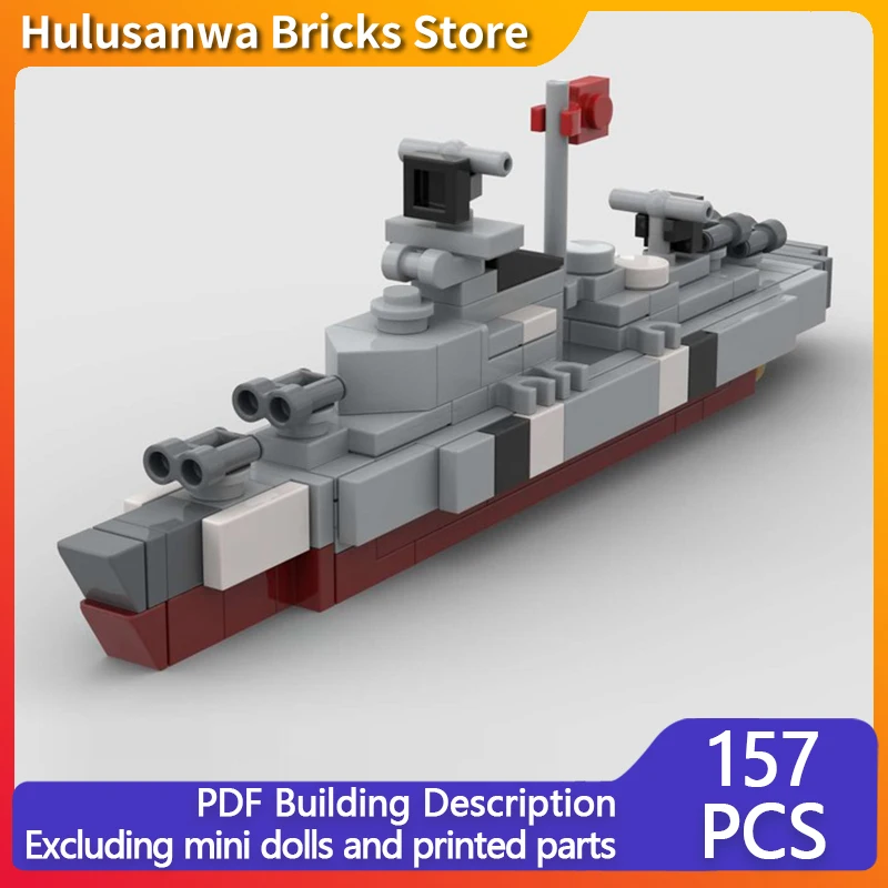 

KM Bismarck WW2 Military Vessels Model MOC Building Bricks War Equipment Modular Technology Gifts Holiday Assemble Children Toys