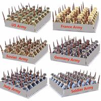 40 Pcs/Lot WW2 military characters WWII soldiers army building blocks assembling bricks national army weapons toys for children