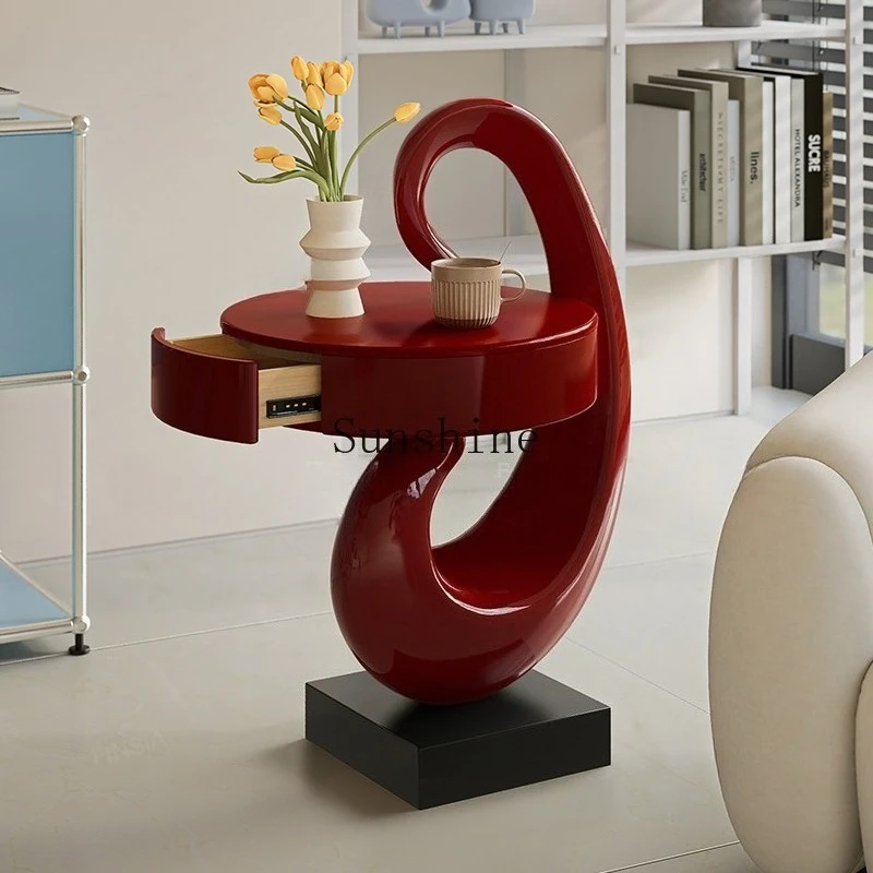 

Creative living room sofa coffee table bedroom high-end art bedside locker