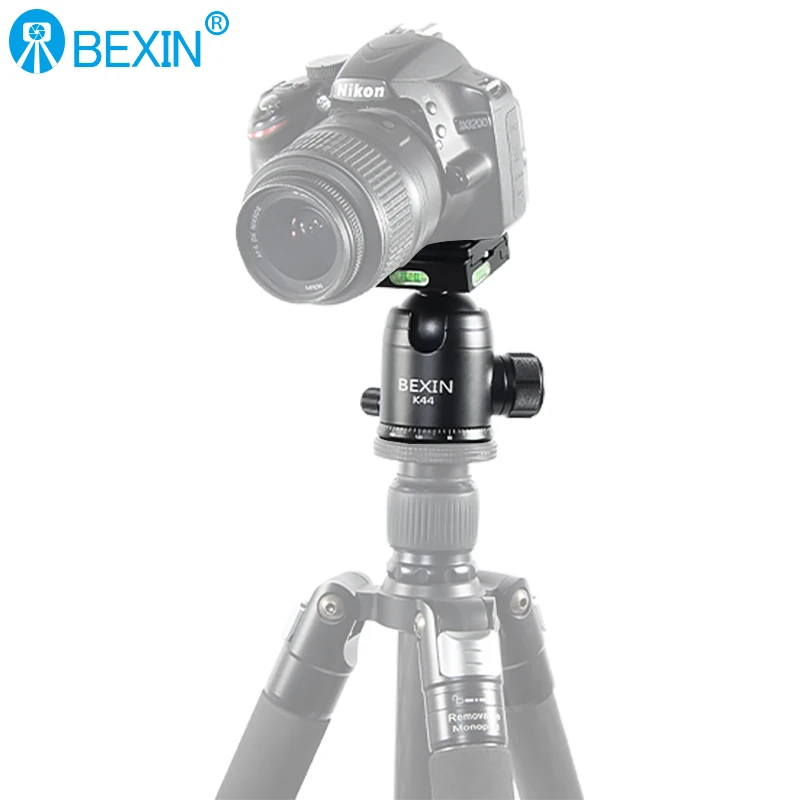 Cabeça de bola de tripé de câmera resistente com placa de sapata rápida cabeça panorâmica de 360 graus para monopé, slider, câmera dslr, filmadora