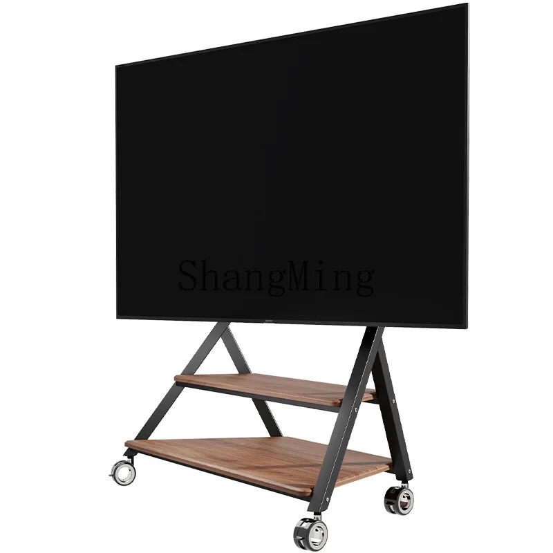 

SM Mobile TV Cart Bracket Movable Adjustable Vertical TV Floor Wheeled Cart