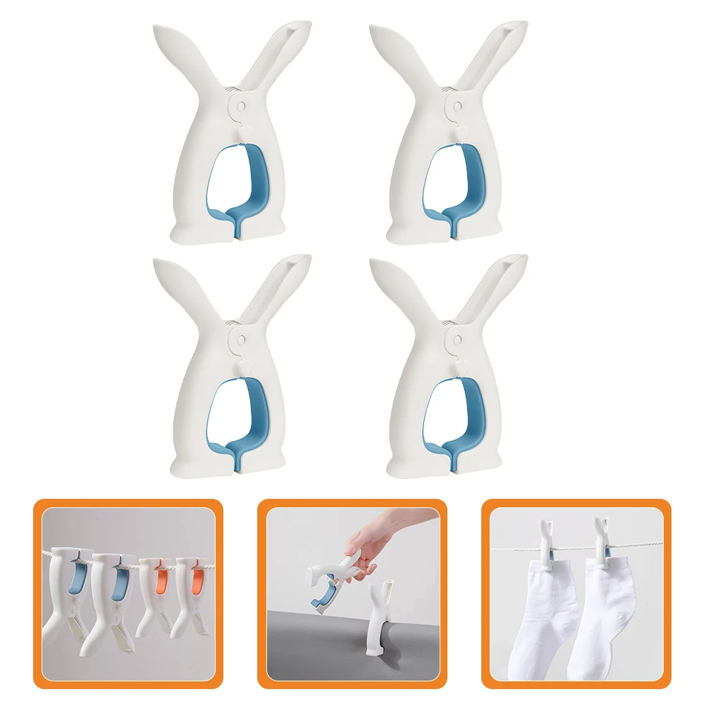 4 pezzi clip per vestiti in plastica antivento perni da bucato antiscivolo resistenti per asciugamani trapunte leggings set di mollette robusti portatili
