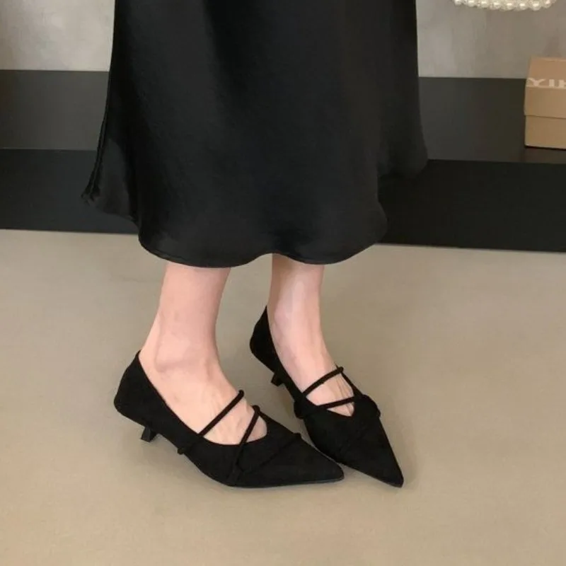 أحذية نسائية أنيقة مصمم أحذية خفيفة بدون كعب 2025 موضة الخريف فستان أحذية الحفلات ماركة جديدة الراحة Mujer De Zapatillas #2