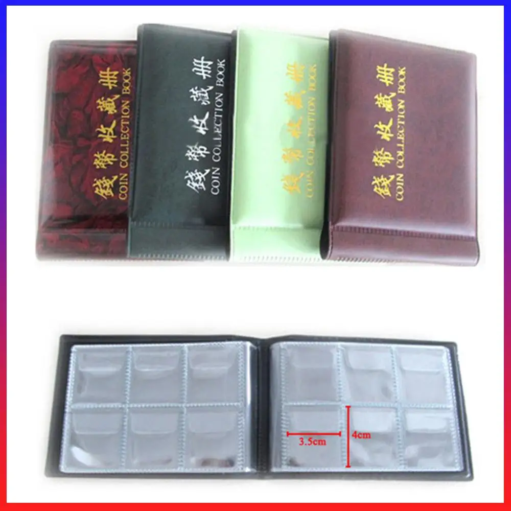 60 Pockets Money Storage Book Portable Coin Collection Album Non-slip Small Cover Exquisite Lightweight Vintage for Collectors
