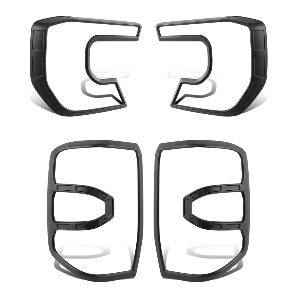 Mattschwarze Rück leuchte Licht abdeckung Verkleidung Scheinwerfer abdeckung für Ford Ranger Raptor 4x4 Auto Nex Gen Zubehör – Detail 4