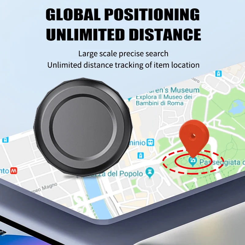 3Yrs Replaceable Battery No Sim Free APP Web Vehicle Bike Asset Tracking Magnetic Mini GPS Tracker Air Tag