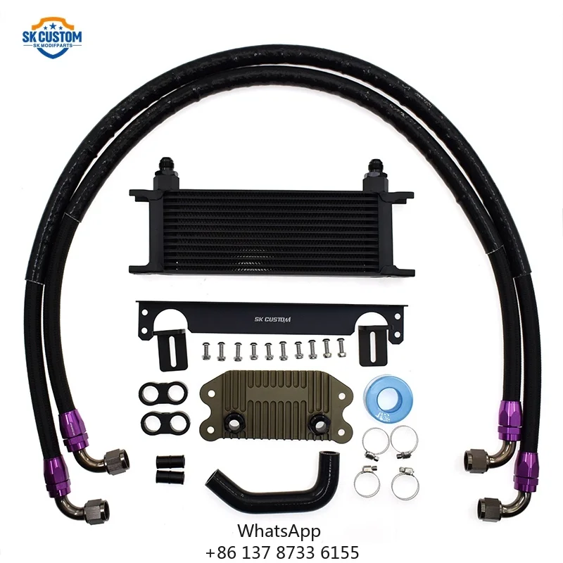 Engine Oil Cooler Kit For Volvo XC Classic 2.5T 13 Rows Radiator Cooling Hose Kit