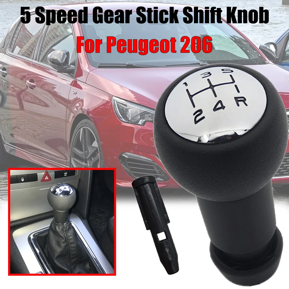 5 Speed Gear Stick Shift Knob Lever Pen Adapter Replacement For Peugeot 301 308 307 Break CC SW Estate Van 2403CN 308 2001-2016