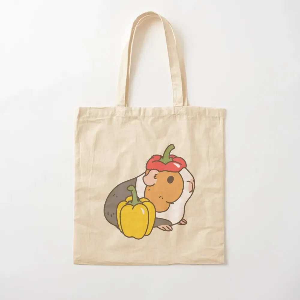 

Bell pepper, cherry tomatoes and Guinea pigs pattern Tote Bag Handbags sac pour femme reusable shopping bag Bag