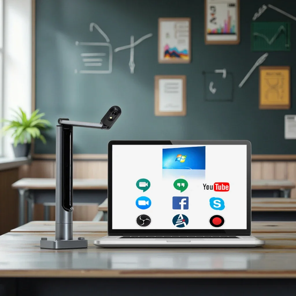 2026 High Resolution 48 Megapixel Automatic Book Scanner High Speed Document Visualizer With Touch Screen Whiteboard Visual Pres