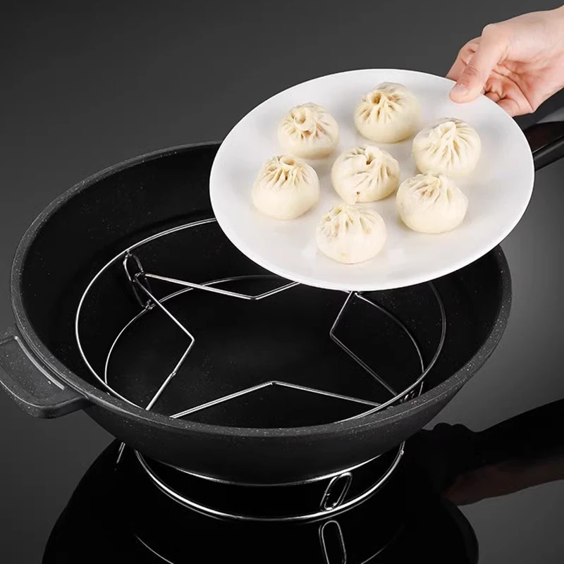 1Pc Round Pot Holde Multi-function Place Durable Firmly Kitchen Accessories Pots And Pan Holder Pot Pad Stainless Steel.