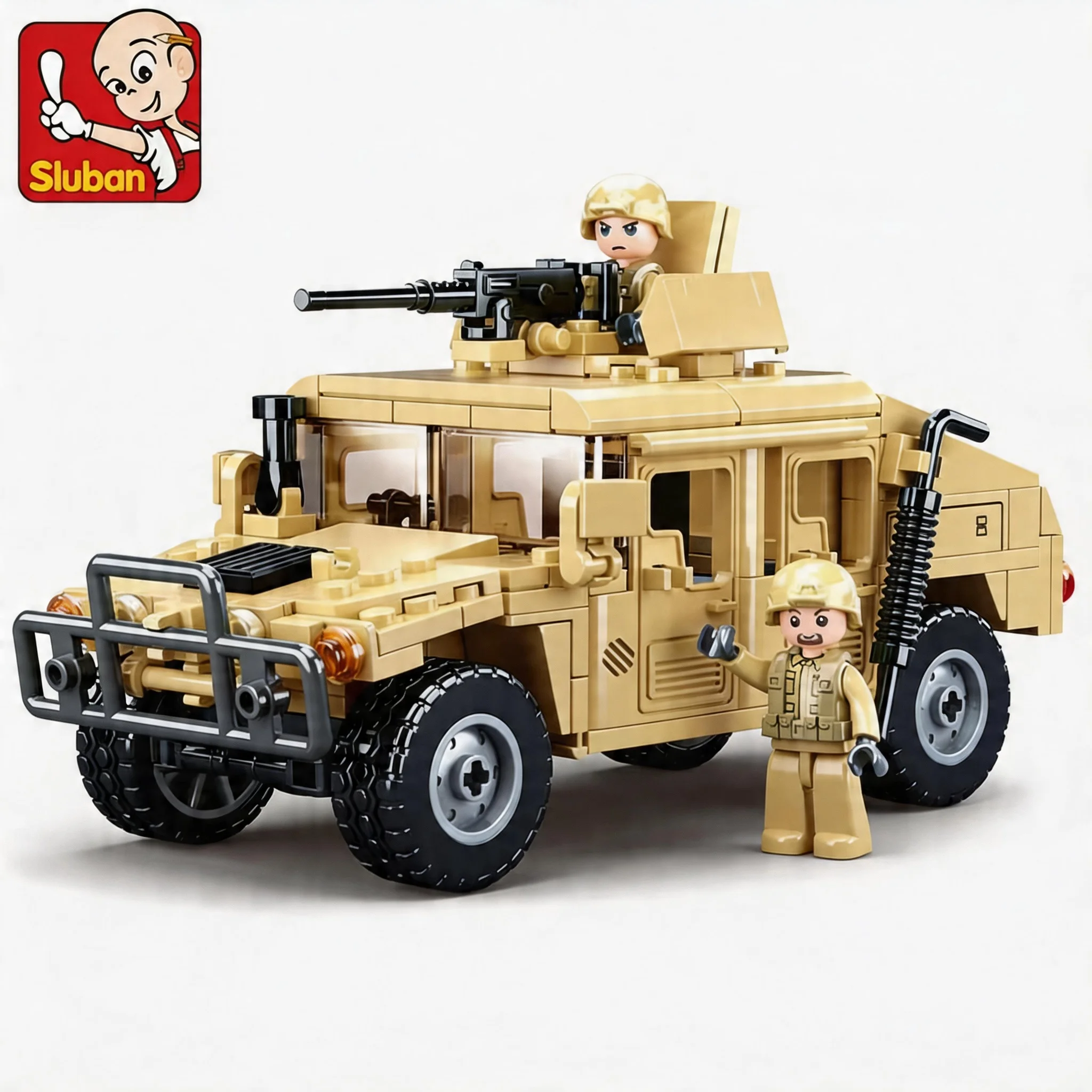 

Sluban Military H1 Combat Assault Car Building Set Army Soldier Model STEM Toy Gift For Kids Boys