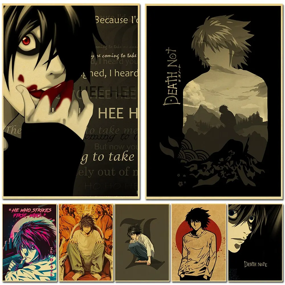 Death Note L Lawlite Anime Poster Canvas Painting Poster for Home Decor living room wall art for bed room