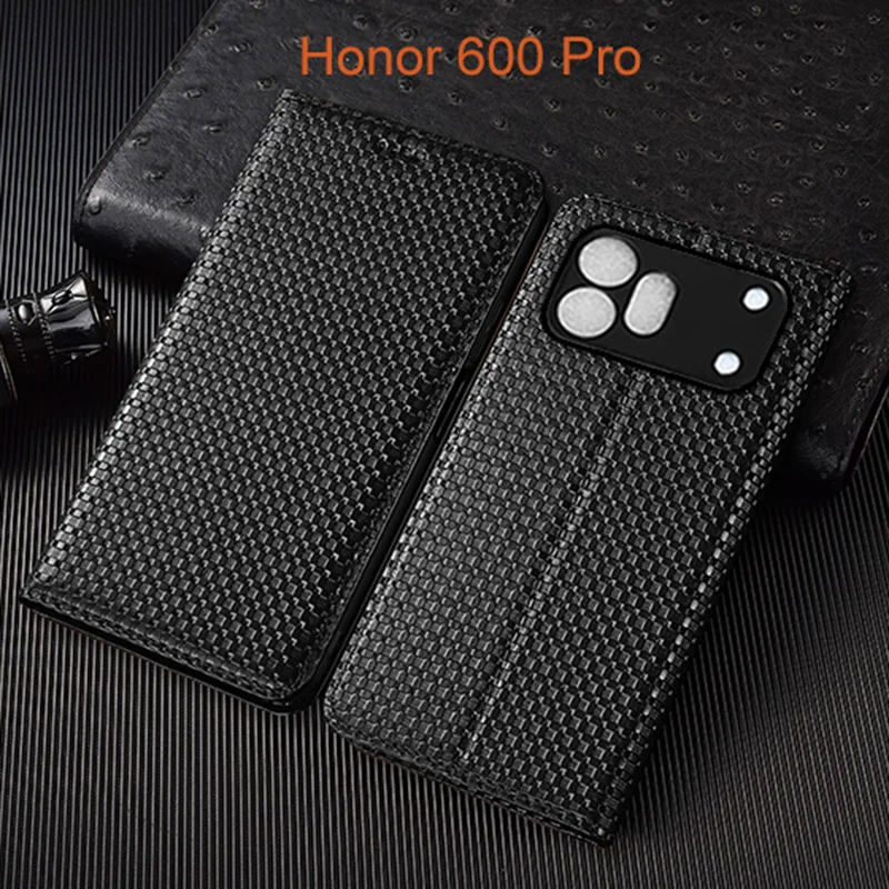 

Grass Mat Genuine Leather Flip Case For Honor 500 600 Pro Lite Phone Cover Card Cases Scratch Proof