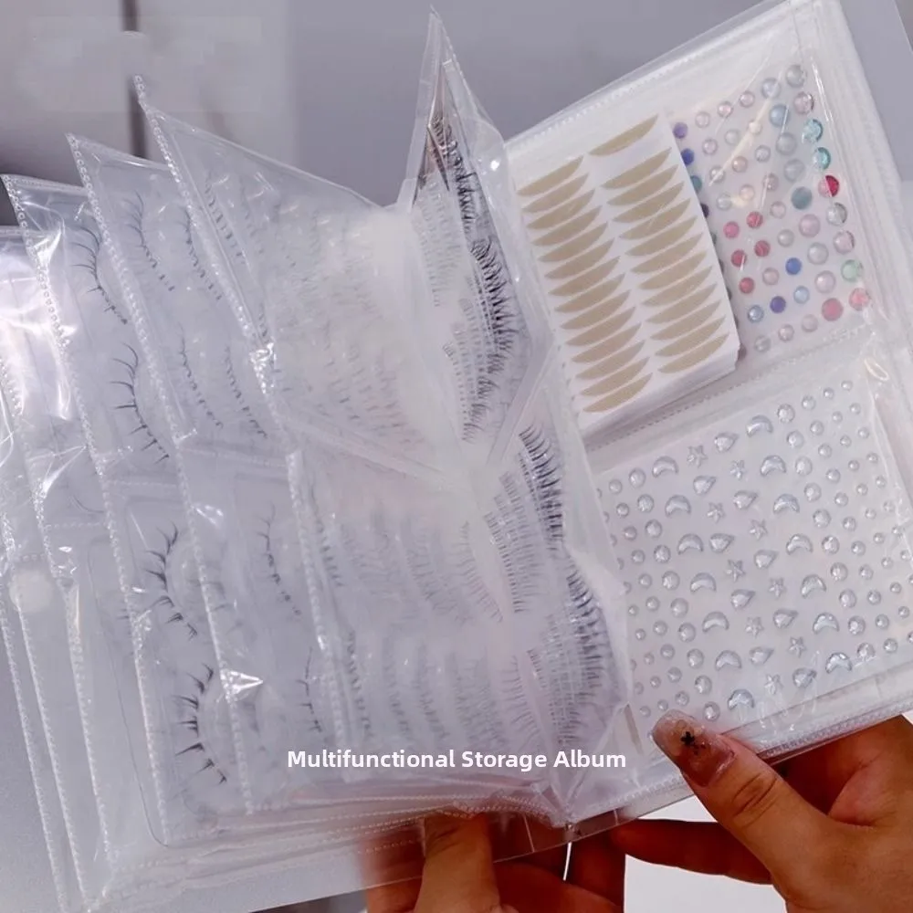 Multifunktionales Aufbewahrungsbuch für falsche Wimpern, tragbar, praktisch, für Reisefotografie, große Kapazität