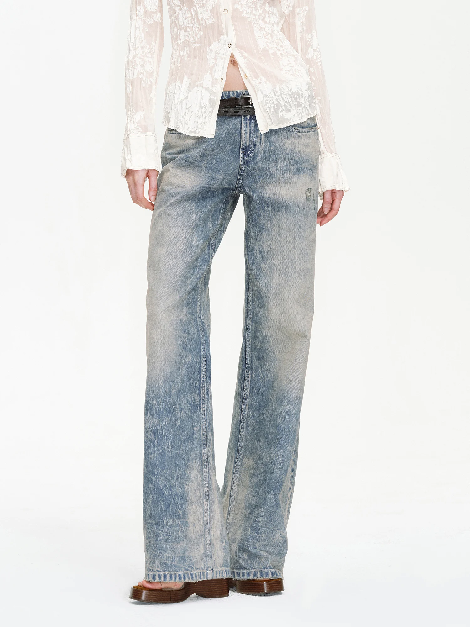 

Женские джинсы с низкой посадкой, прямые, винтажные, из хлопкового денима, повседневные, расклешенные, с молнией, для женщин