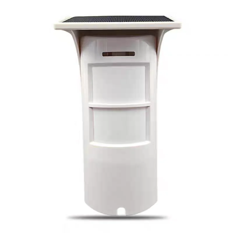 Solar Powered USB Charge 3-Tech Wireless 2PIR+MW Motion Sensor 433MHz EV1527 Anti-Pet 25KG, 108° 12 Meter Detection Coverage