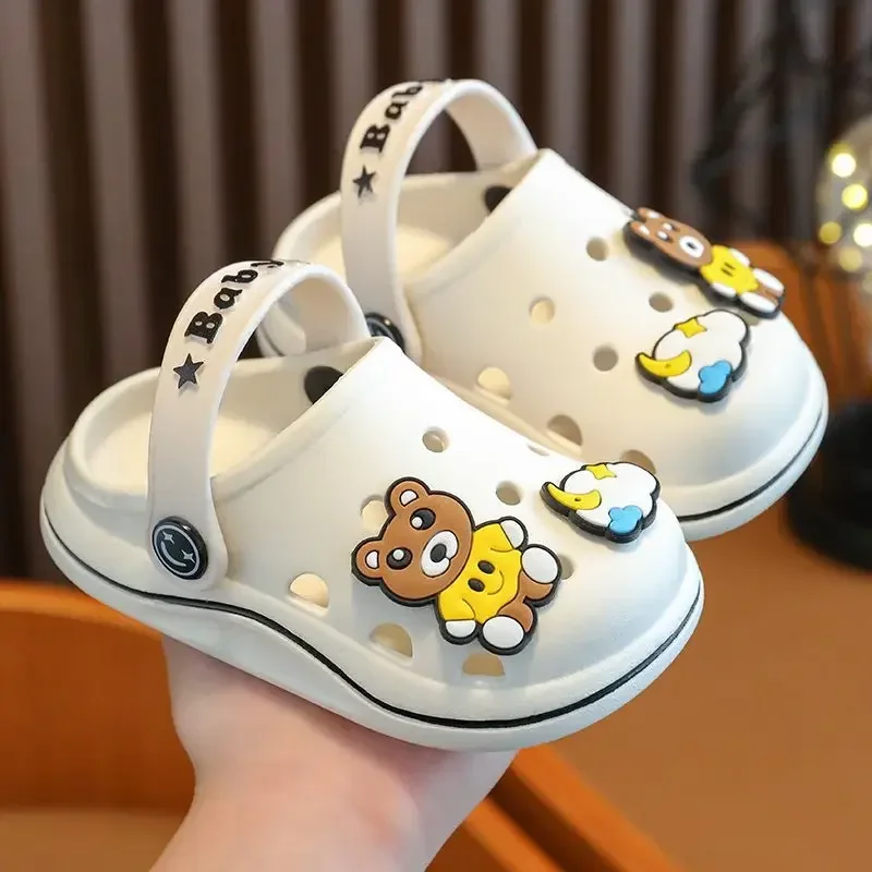 Kinder Cartoon Anti-Rutsch-Hausschuhe mit weichen Sohlen Jungen und Mädchen  super süße Baby Home Casual Hole Schuhe