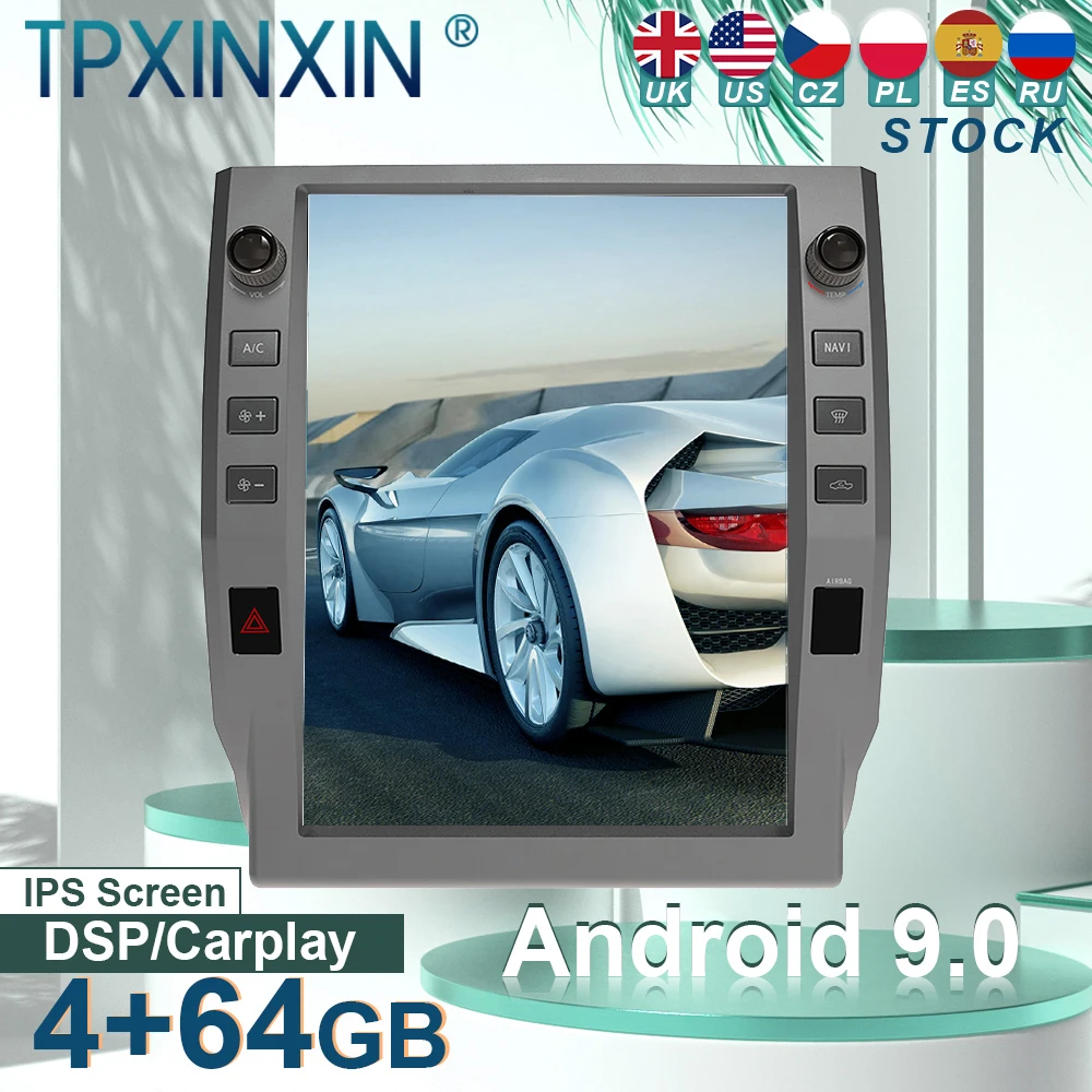 

12"Android 9 For Toyota Tundra 2014-2017 Tesla Screen Carplay Car Multimedia Player GPS Navigation Audio Radio Stereo Head Unit