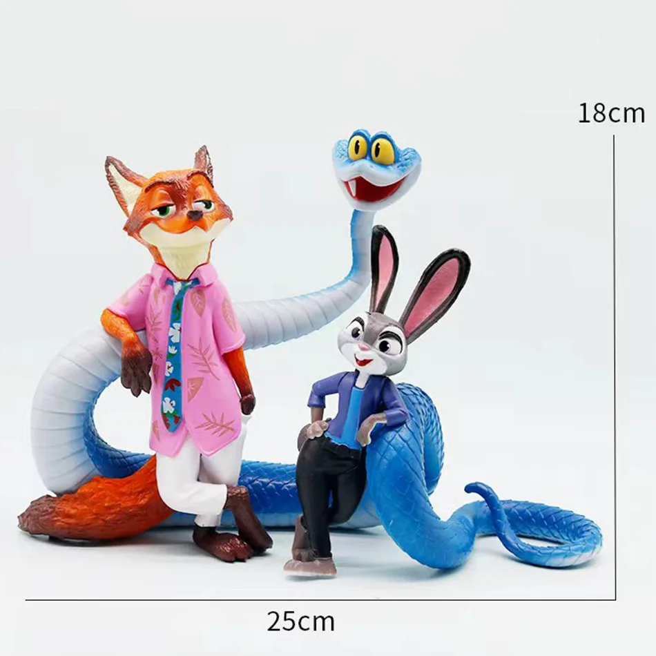 ฟิกเกอร์การ์ตูนจากภาพยนตร์ Hot Film 18 ซม. จูดี้ ฮอปส์ และ นิค ไวลด์ จากเรื่อง Crazy Animal City ทำจาก PVC ของสะสม ตุ๊กตาการ์ตูน ของขวัญคริสต์มาส/ฮาโลวีน