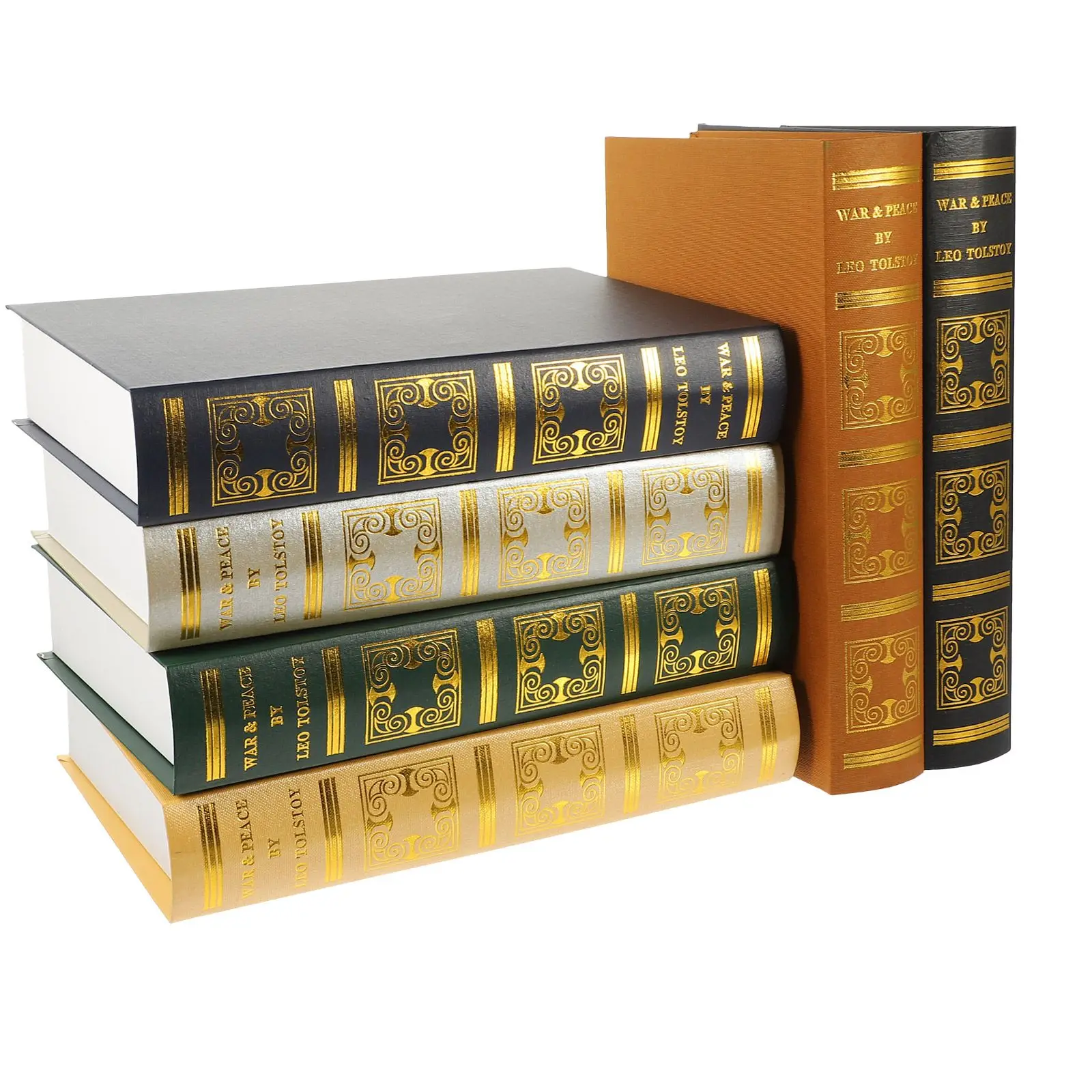 6 Pcs Imitation Book Decoration Retro Decorative Tabletop Ornament Artificial Faux Fake Adornment Decorate Office