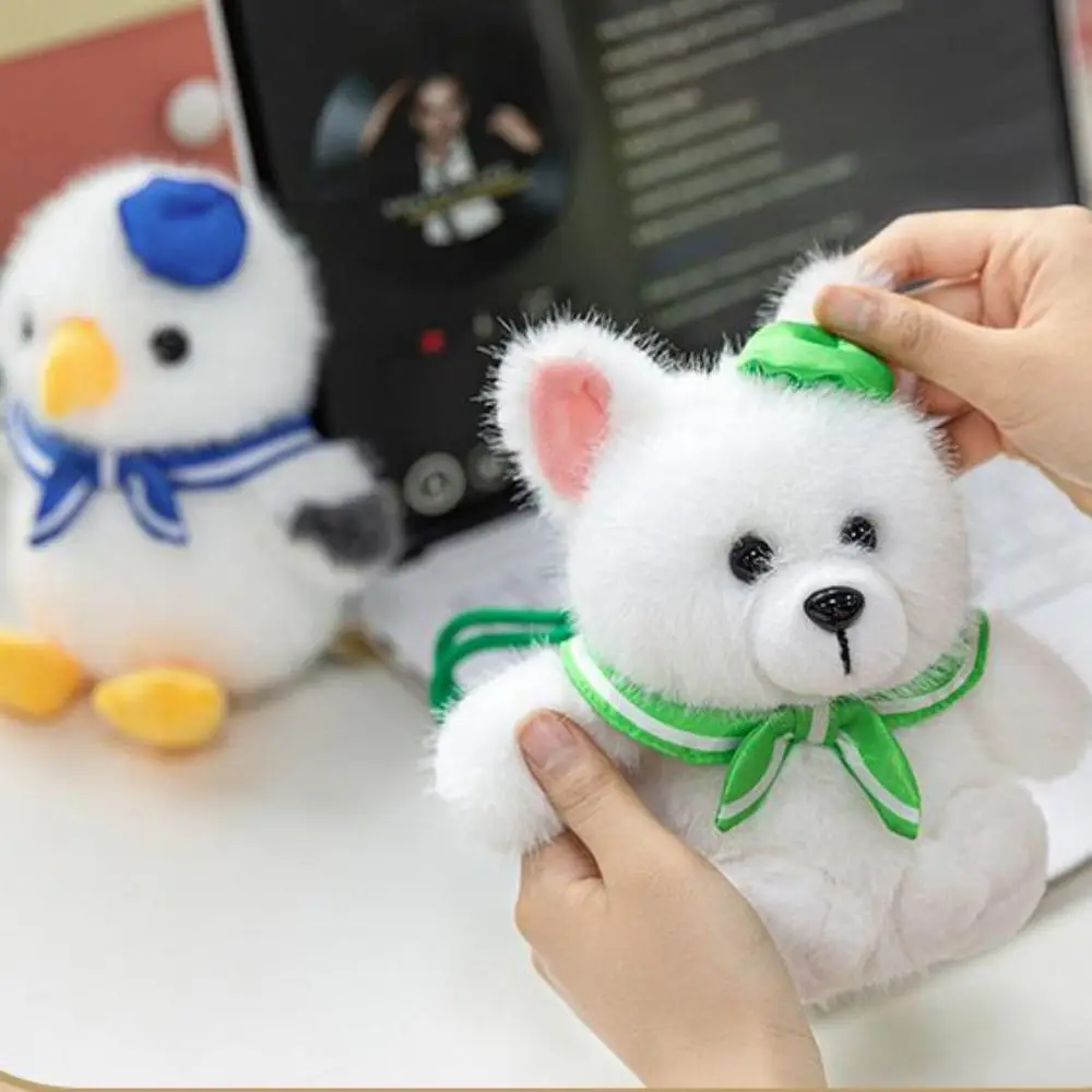 Interactive Simulation Seagull Plush Keychain Collection Comfortable Seagull Doll Stuffed Toys Cartoon Handmade