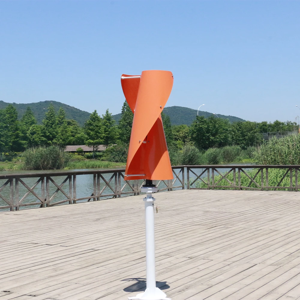 

10KW Vertical Spiral Wind Turbine High Efficiency Windmill Hybrid Solar System Off Grid Inverter For Home Use
