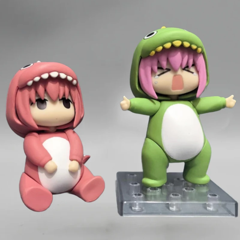 

10cm Cartoon Kawaii Gotoh Figurine Bocchi The Rock Statue Q Version 2369 Hitori Gotoh Figure Dinosaur Doll PVC Collectible Toys