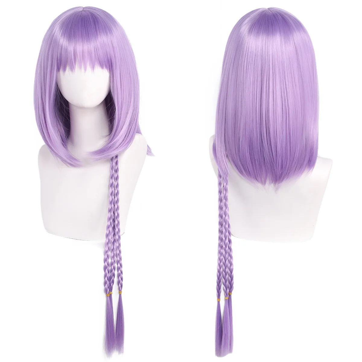 

Синтетический фиолетовый длинный парик с хвостиком для женщин, карнавальный костюм, вечерние натуральные волосы, термостойкое волокно, волосы в стиле аниме, платье