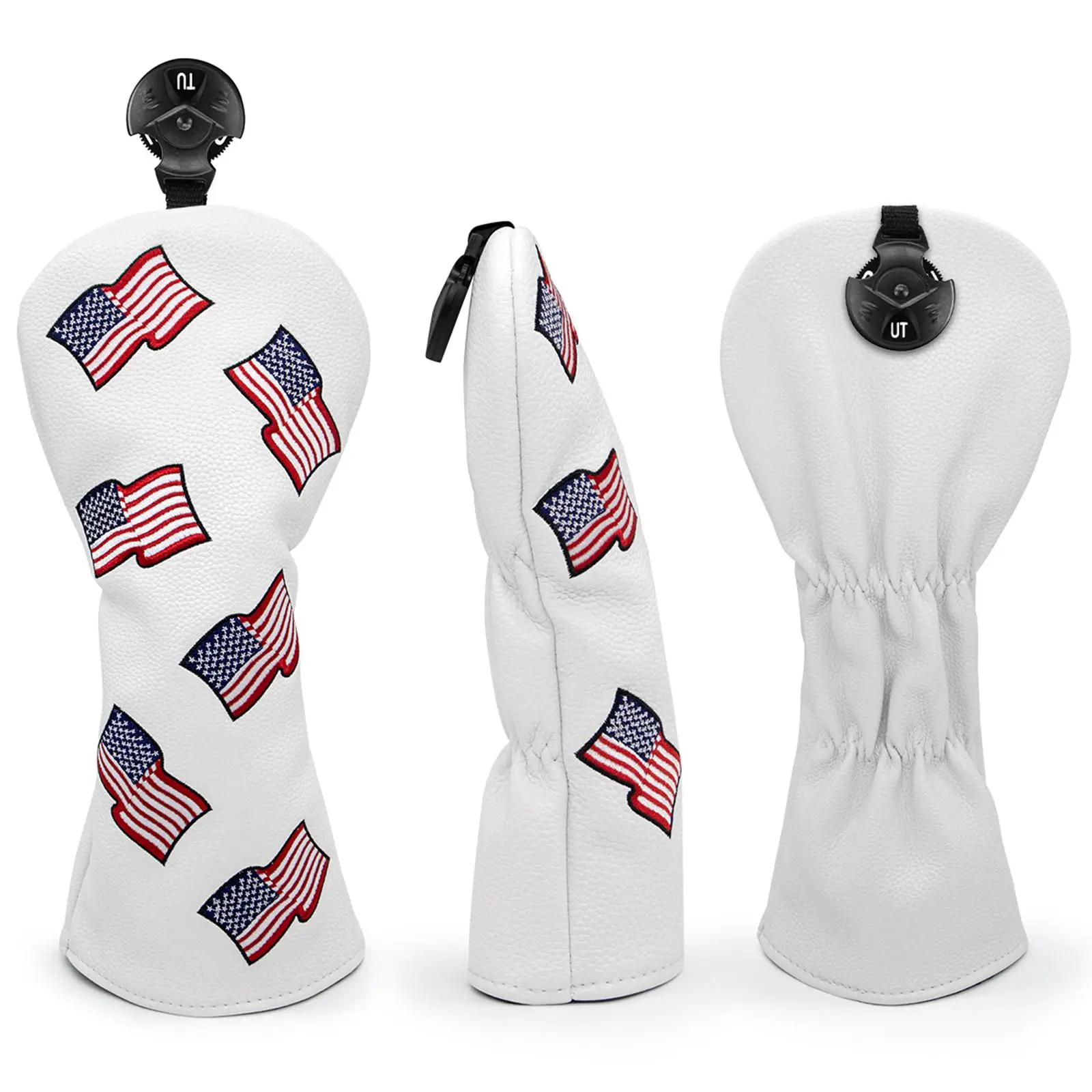 

Golf Club Head Covers for Woods Driver Hybrids, Long Neck Golf Club Kopfbedeckung with Interchangeable No. Tags