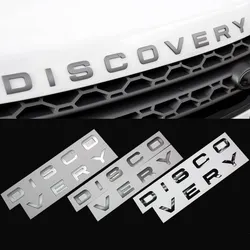 ABS Letters Discovery Front Hood Badge Emblem Cover Rear Trunk Logo Sticker Decal For Land Range Rover Car Styling Accessories