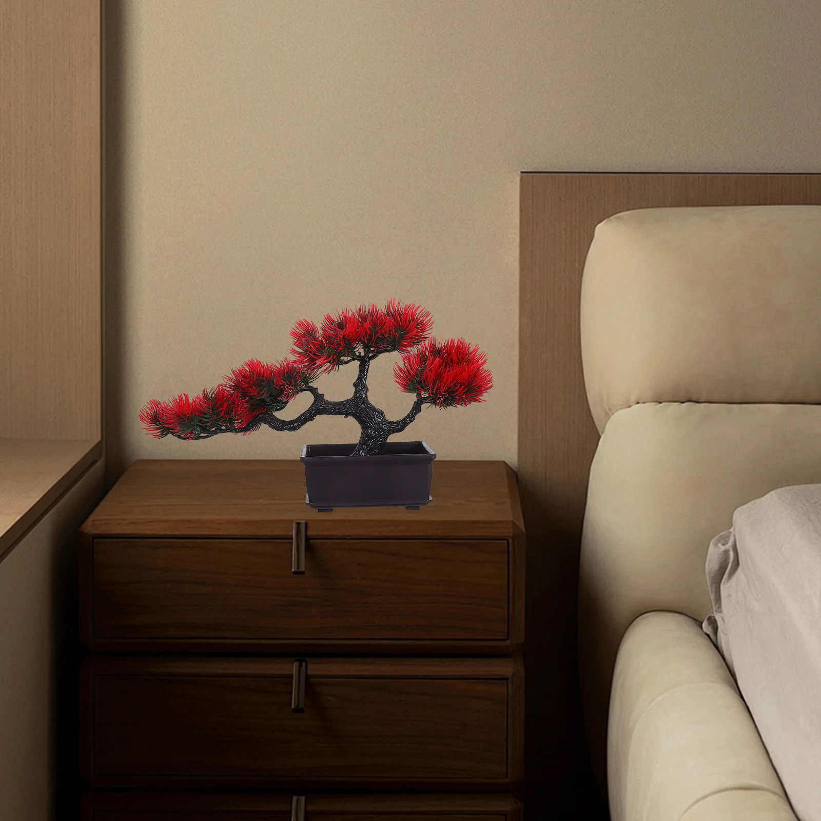 

Realistic Artificial Plants Bonsai Potted Faux Flowers Table Decorations Home Office Desktop Display Indoor Greenery