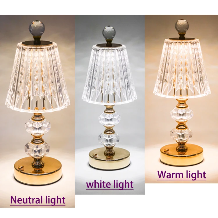 

Deluxe bedroom table lamp intelligent adjustment bright light color customizable crystal atmosphere lamp acrylic transparent