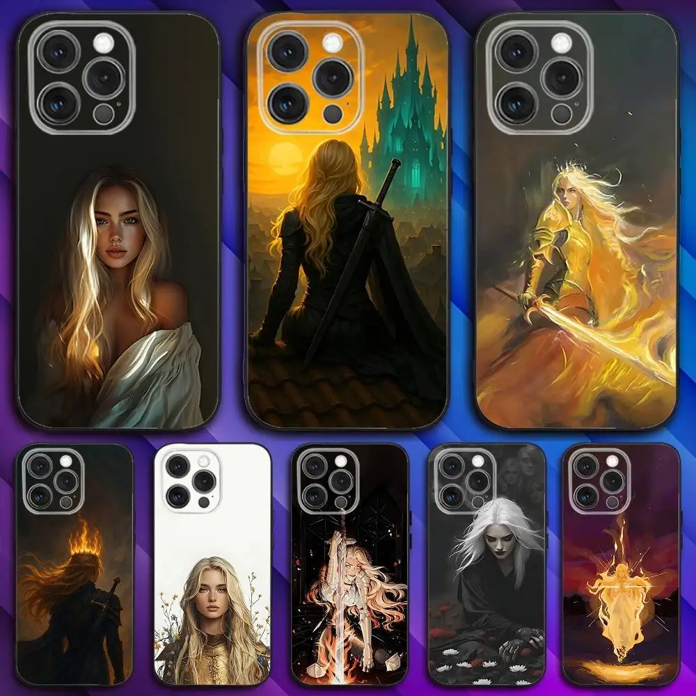 

T-Throne Of Glass A-Aelin Phone Case For iPhone 17,16,15,14,13,12,11,Pro,Max,Plus,X,XS,SE4,E,Mini,Soft Black Case