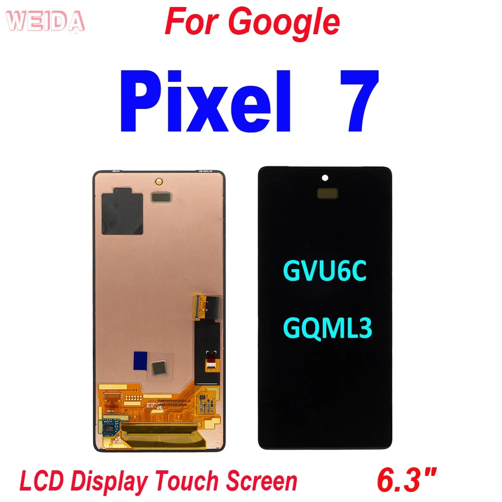 

6.3" LCD For Google Pixel 7 LCD Display Touch Screen Digitizer Assembly For Google Pixel 7 Pixel7 GVU6C GQML3 LCD Replacement