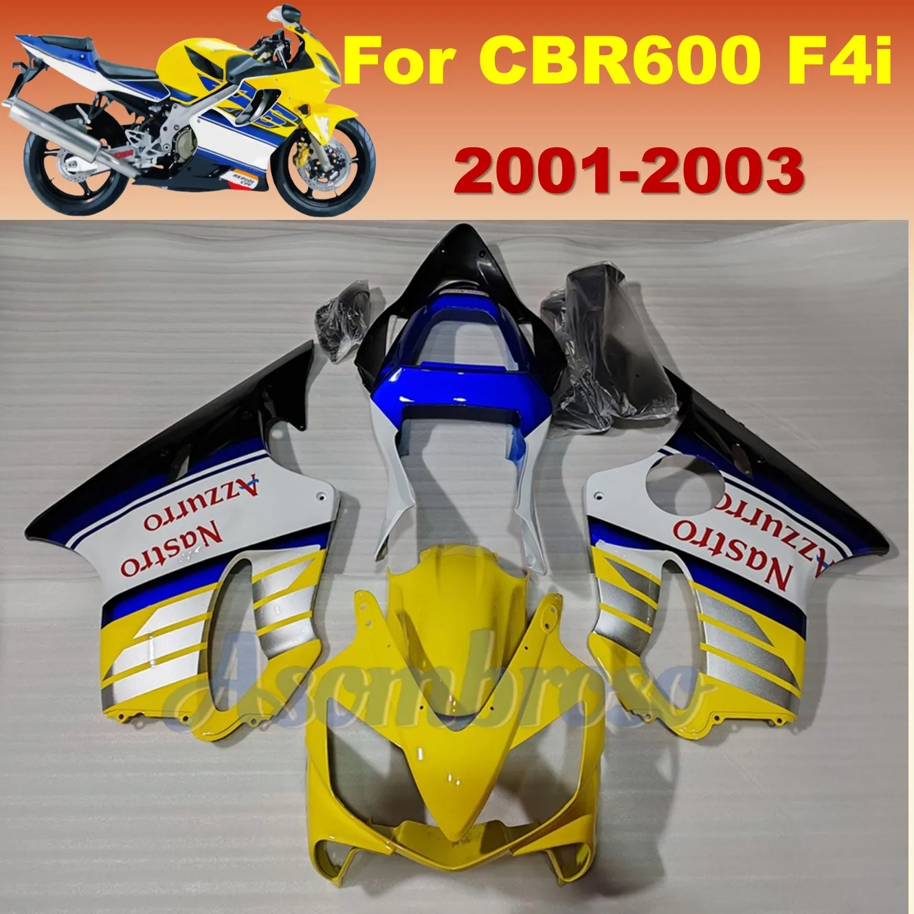 Fit Honda CBR 600F4i CBR600 F4i 2001-2003 Fairing Set Full Bodywork ABS Plastic Custom Color Options